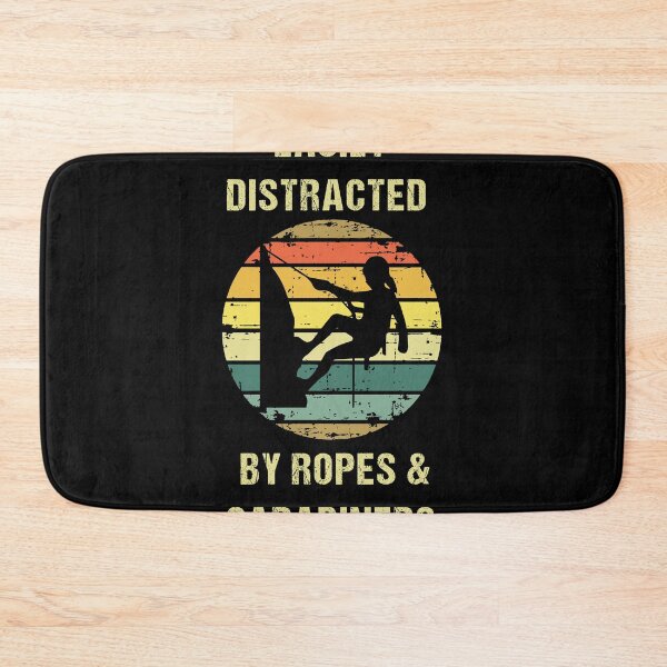 Item preview,  Easily Distracted By Ropes & Carabiners Funny Rock Climbing woman T-Shirt ,Ropes & Carabiners girl designed and sold by midodesign20.