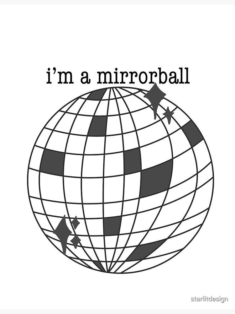"Mirrorball disco ball " Poster for Sale by starlitdesign Redbubble