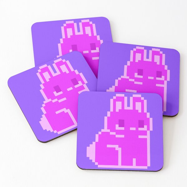 Item preview, Bright Pink Pixel Bunny designed and sold by rin3d .