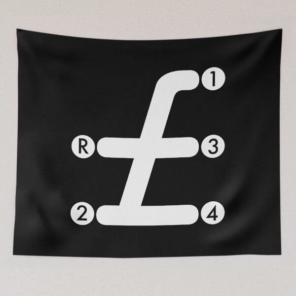 Item preview, British Pound Sign Pattern Manual Transmission Shift Knob Design designed and sold by Markver1.