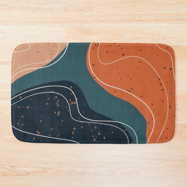 Item preview, Minimal Abstract Shapes in Orange and Blue designed and sold by Linlera.