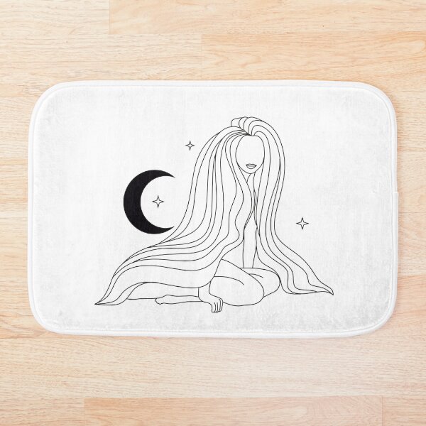 Item preview, Dibujo lineal de mujeres con luna designed and sold by patsyrosedesign.