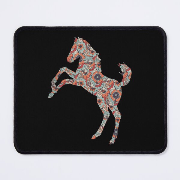 Item preview, Mustang Horse Floral Pattern designed and sold by SoccaTamam.