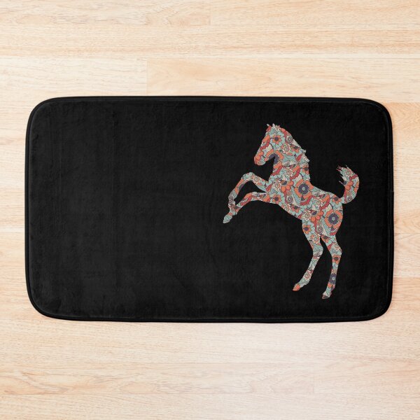Item preview, Mustang Horse Floral Pattern designed and sold by SoccaTamam.