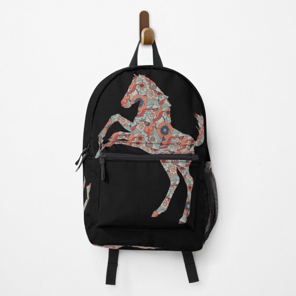 Item preview, Mustang Horse Floral Pattern designed and sold by SoccaTamam.