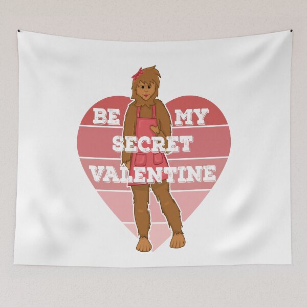 Item preview, Be My Secret Valentine Bigfoot Sasquatch Skunk Ape Valentines Day designed and sold by KeysTreasures.