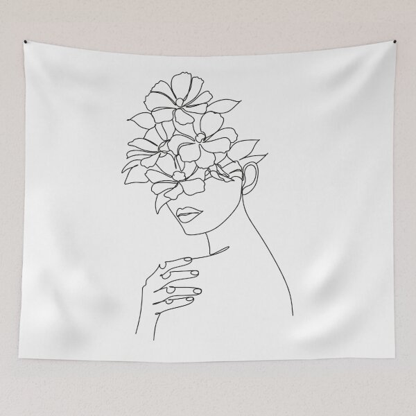 Item preview, Women with Flowers Covering Head and Face designed and sold by patsyrosedesign.