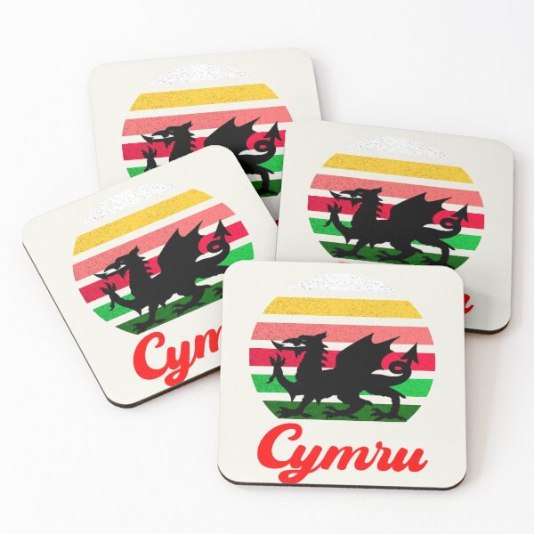 Item preview, Retro Welsh Dragon Flag Sunset - Cool Cymru designed and sold by SnobDylan.