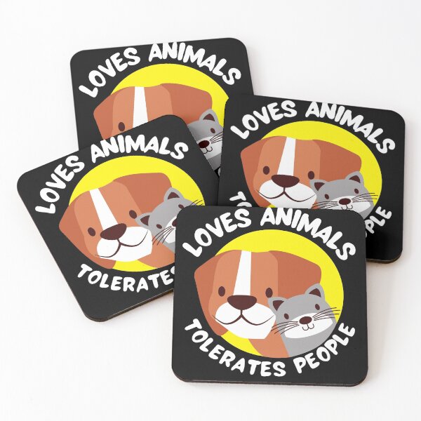 Item preview, Funny Animal Lover - Loves animals, tolerates people- dog , funny animal for dog lovers, antisocial design, cat mom, dog mom designed and sold by Diferenty Shop  ⭐⭐⭐⭐⭐.