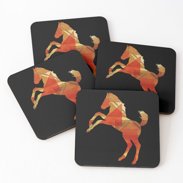 Item preview, Mustang Horse Scandinavian Geometric Shapes designed and sold by SoccaTamam.
