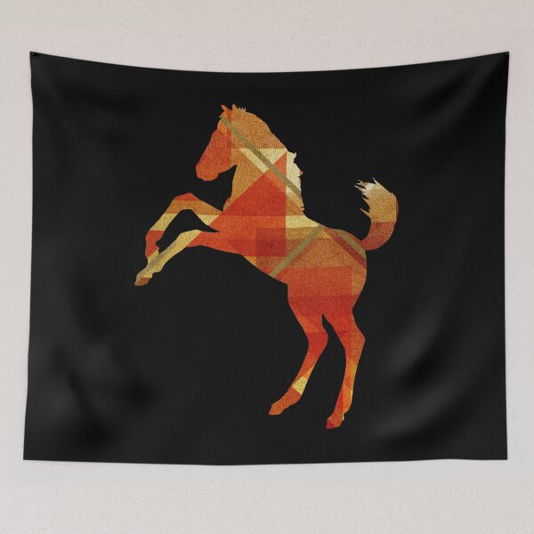 Item preview, Mustang Horse Scandinavian Geometric Shapes designed and sold by SoccaTamam.