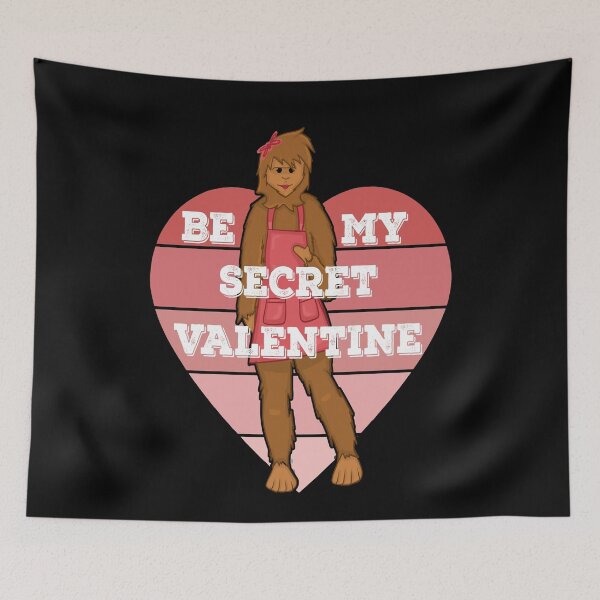 Item preview, Be My Secret Valentine Bigfoot Sasquatch Skunk Ape Valentines Day designed and sold by KeysTreasures.