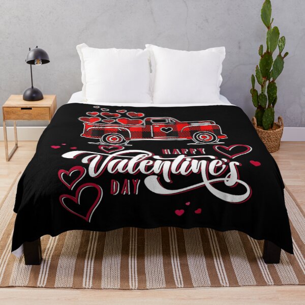 Item preview, Gifts Happy Valentine Red Plaid Truck With Heart Cute Valentine's Day designed and sold by Dadya.