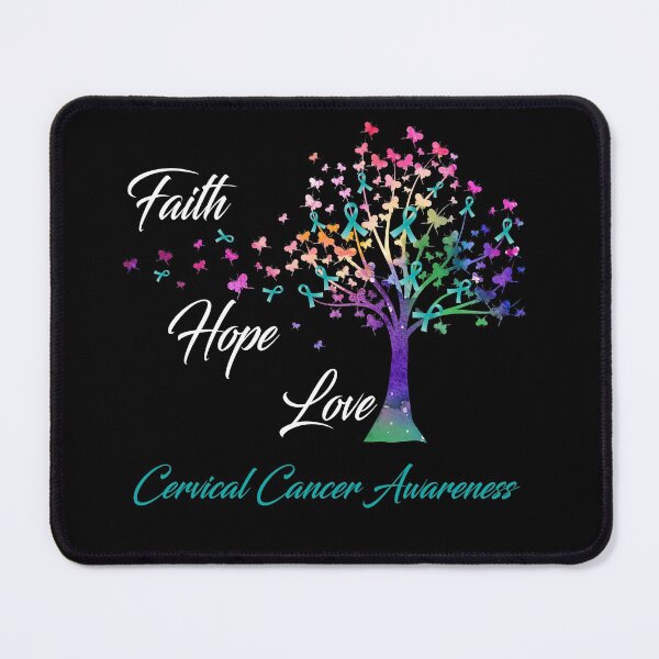 Item preview, Ribbon Tree Faith Hope Love Cervical Cancer Awareness designed and sold by Tadmab.