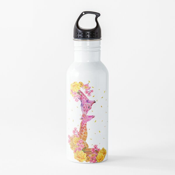 Full of love Giraffes Flowers Water Bottle