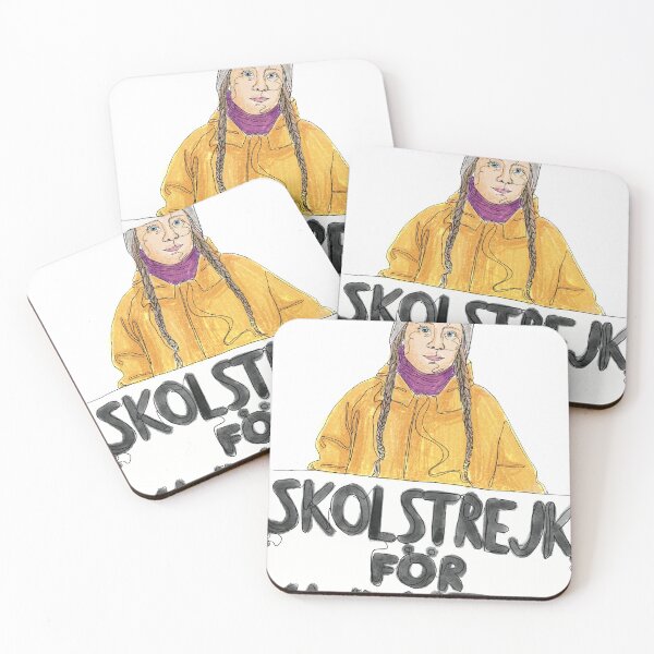 Item preview, Greta Thunberg Skolstrejk För Klimatet Portrait designed and sold by kirstyelen.