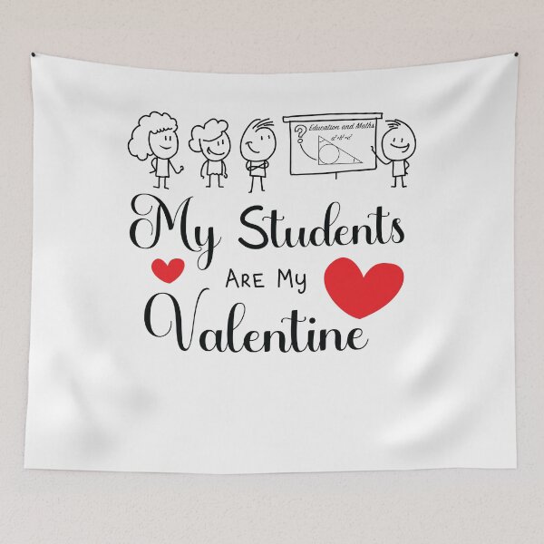 Item preview,  funny teachers quote, my students are my valentine, cool valentines day design for teachers designed and sold by StimulusArt.