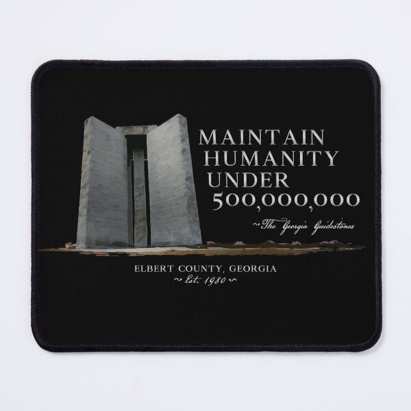 Item preview, The Georgia Guidestones - Maintain Humanity Under 500 Miliion - Depopulation Conspiracy Theory designed and sold by NatIntrovertSoc.