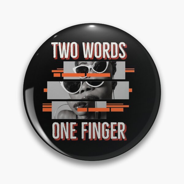Item preview, Two Words One Finger | Sarcastic Offensive Funny designed and sold by IKERAS.