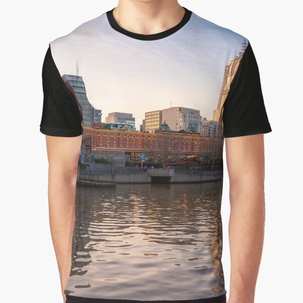Item preview, Melbourne, Australia at Sunset on the Yarra River designed and sold by SafariByMarisa.