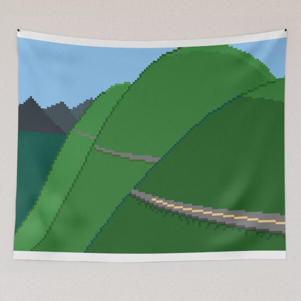 Aperçu de l'œuvre Pixel Art de la route des collines vertes créée et vendue par buttsmcgoo9.