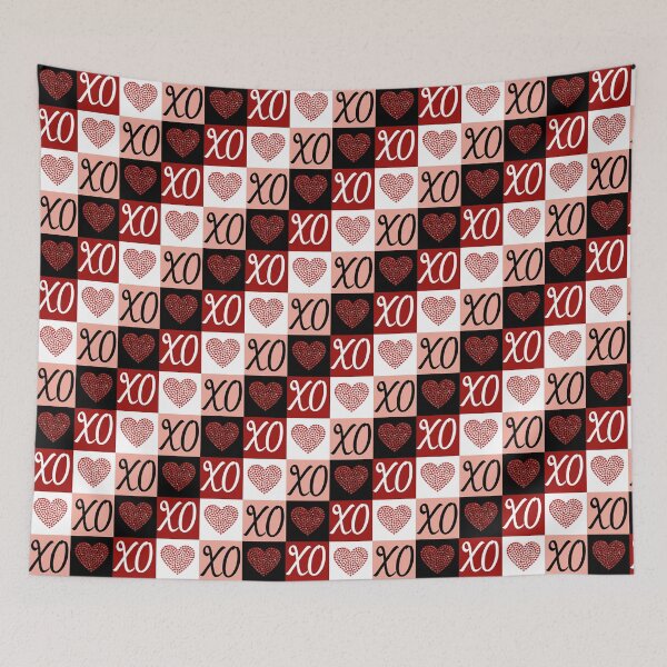 Item preview, RED HEARTS - XO BLACK AND RED designed and sold by Kwayako.