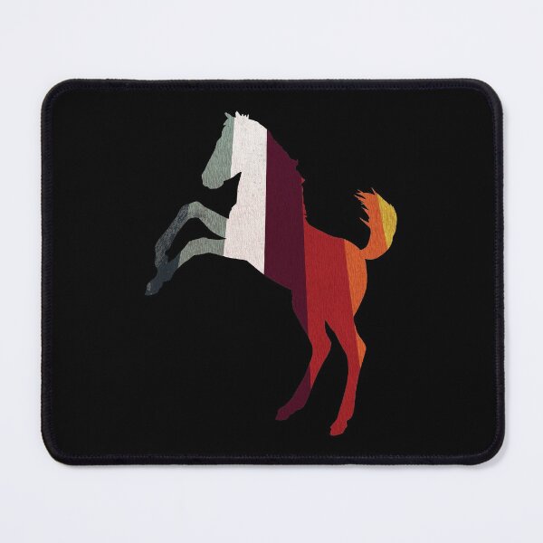 Item preview, Mustang Horse Retro Vintage Stripes designed and sold by SoccaTamam.