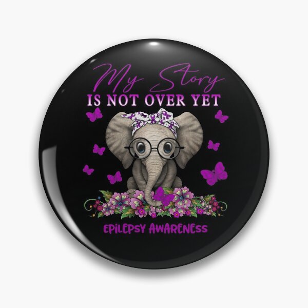 Item preview, Cute Elephant My Story Is Not Over Yet Epilepsy Awareness designed and sold by Adropine.