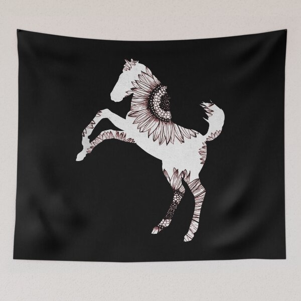 Item preview, Mustang Horse Sunflower Pattern designed and sold by SoccaTamam.