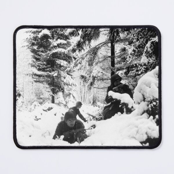 Item preview, American Infantrymen In The Snow - Battle of the Bulge 1945 designed and sold by warishellstore.