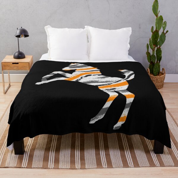 Item preview, Mustang Horse Watercolor Stripes designed and sold by SoccaTamam.
