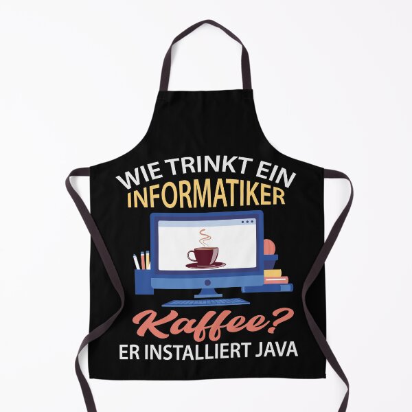 Artikelvorschau, Wie trinkt ein Informatiker Kaffee? Spruch Barista entworfen und verkauft von PlatonisDesign.