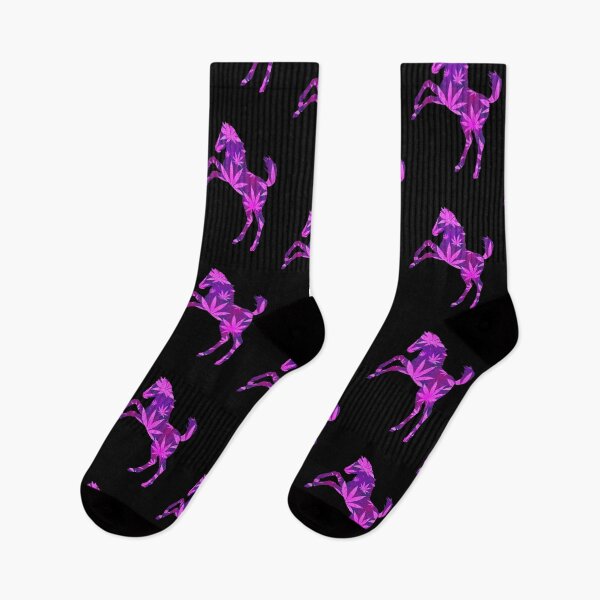 Item preview, Mustang Horse Psychedelic Weed Pattern designed and sold by SoccaTamam.
