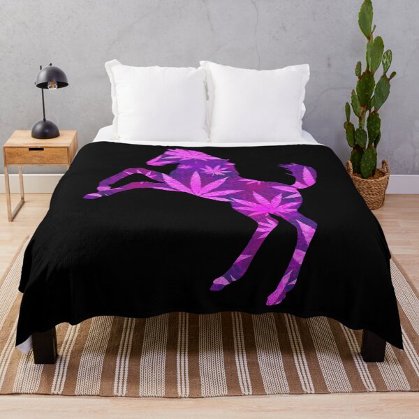 Item preview, Mustang Horse Psychedelic Weed Pattern designed and sold by SoccaTamam.