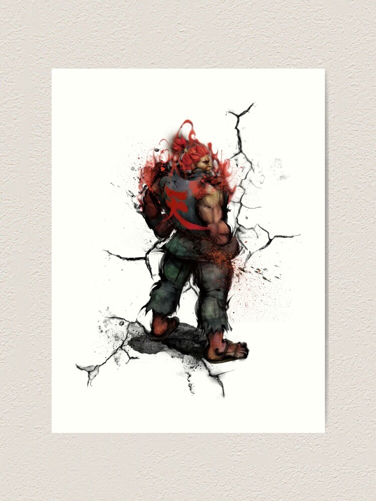 Akuma Street Fighter Poster Kanji Art Board Print for Sale by