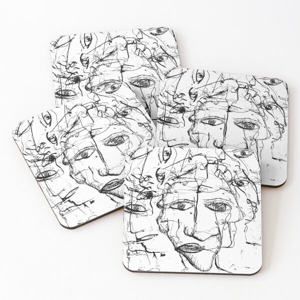 Item preview, sketched faces designed and sold by MelissaChalhoub.