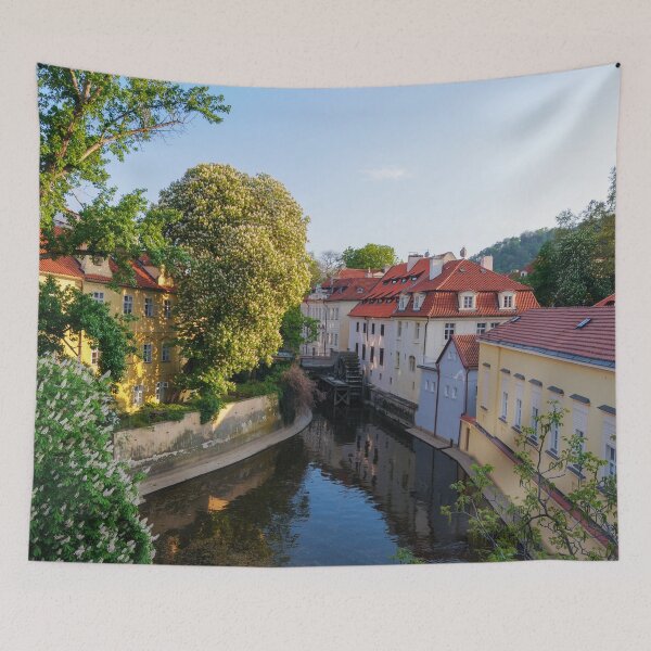 Item preview, Bridge in Prague, Czech Republic, Europe, in the Springtime with Flowers designed and sold by SafariByMarisa.