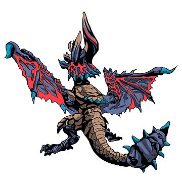 Bloodbath Diablos tribal design - Monster Hunter Sticker for Sale