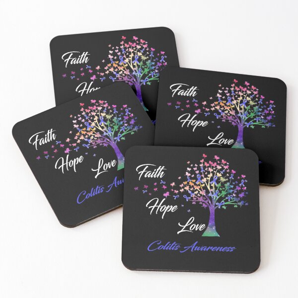 Item preview, Ribbon Tree Faith Hope Love Colitis Awareness designed and sold by Tadmab.