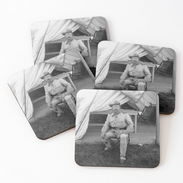 Item preview, Colonel Theodore Roosevelt Outside Tent - 1898 designed and sold by warishellstore.