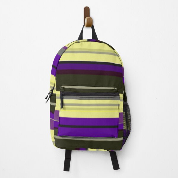 Item preview, Rayas vintage, amarillo pálido, verde oliva y morado. designed and sold by gratogratto.