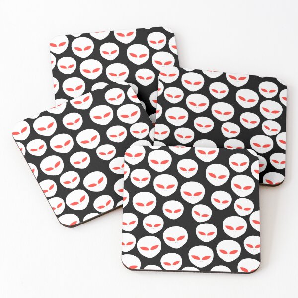 Item preview, pattern with extraterrestrials, science fiction designed and sold by Kirei-Lily.