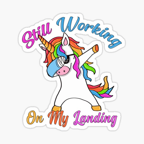Artikel-Vorschau von Ich arbeite immer noch an meiner Landung. Dabbing Unicorn / Verletzung, gebrochener Arm, süßes Einhorn, designt und verkauft von Magik-Art.