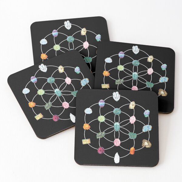 Item preview, Crystals on a Seed of Life Grid designed and sold by TheMurphyGirl.