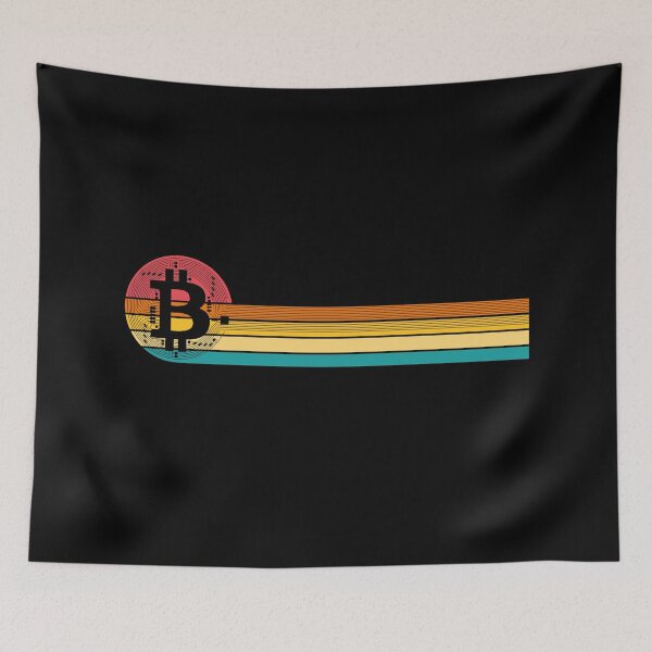 Item preview, Bitcoin cryptocurrency sunset retro designed and sold by retrippy.