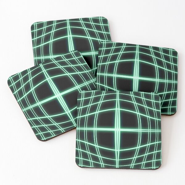 Item preview, Glowing Grid Illusion Design Green designed and sold by robinsegg.
