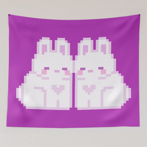 Item preview, Two Pink Love Bunnies designed and sold by rin3d .