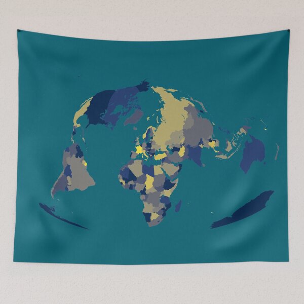 Aperçu de l'œuvre Carte du monde : projection de Bertin 1953, schéma de couleurs cividis créée et vendue par ramiro.