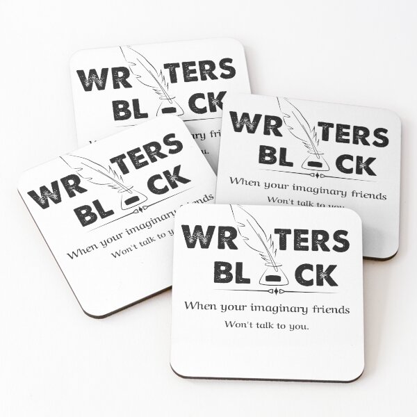 Item preview, Writers block, funny imaginary Friends author, writer designed and sold by POPLIN ⭐ ⭐ ⭐ ⭐ ⭐.