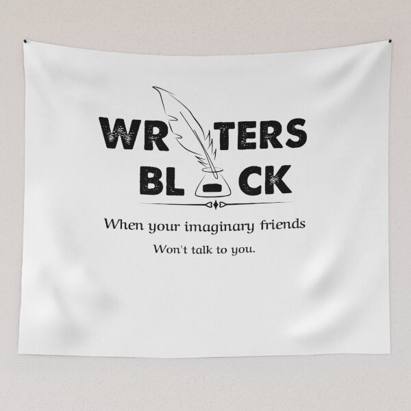 Item preview, Writers block, funny imaginary Friends author, writer designed and sold by POPLIN ⭐ ⭐ ⭐ ⭐ ⭐.